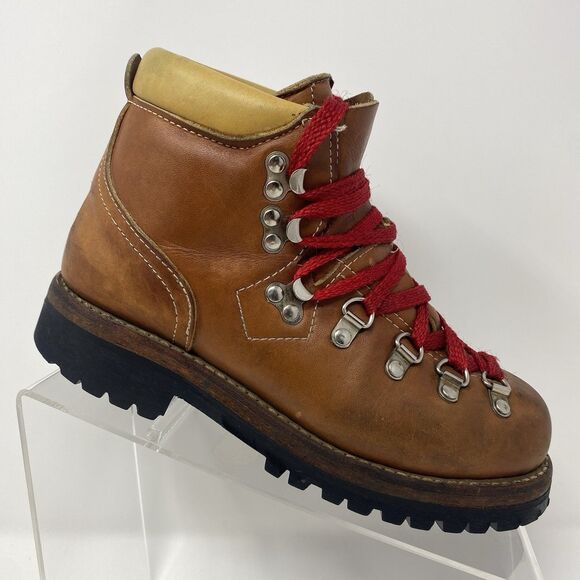VTG THOM McAN 4 Brown Leather Land Rover Mountain Hiking Boots Union Made USA - Picture 1 of 16